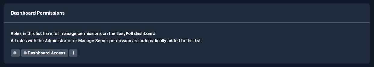Dashboard Permissions