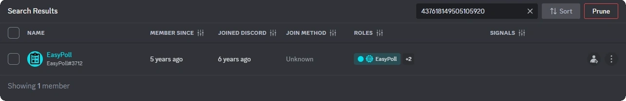 Verify that EasyPoll is a member